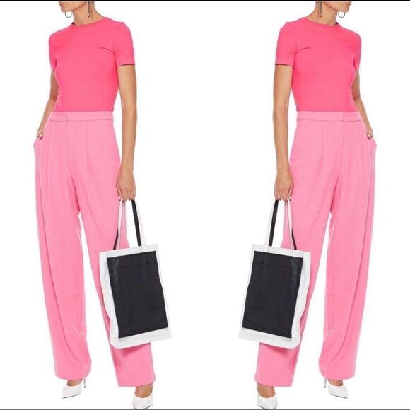 Revolve HELMUT LANG Pink Stretch Jersey Crew Neck T-shirt XS/S - Picture 1 of 12